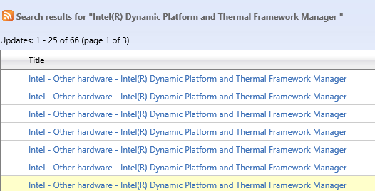 what is intel dynamic platform and thermal framework drive